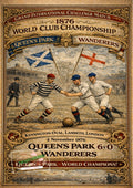 Historic Print Series - Queens Park v Wanderers, 1876 - First World Championship Game