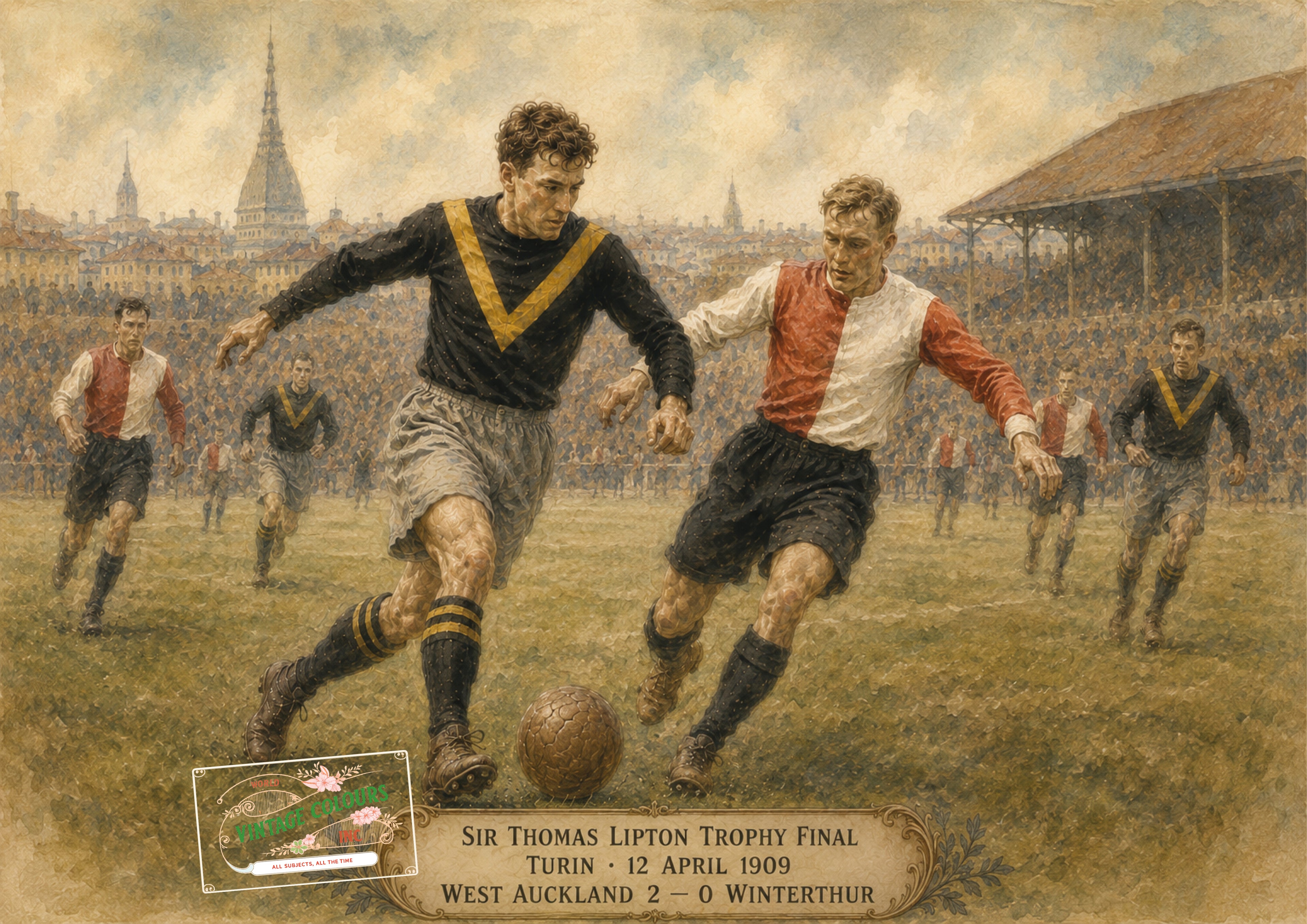 West Auckland FC 2 v 0 Winterthur, Sir Thomas Lipton Trophy World Club Final 1909