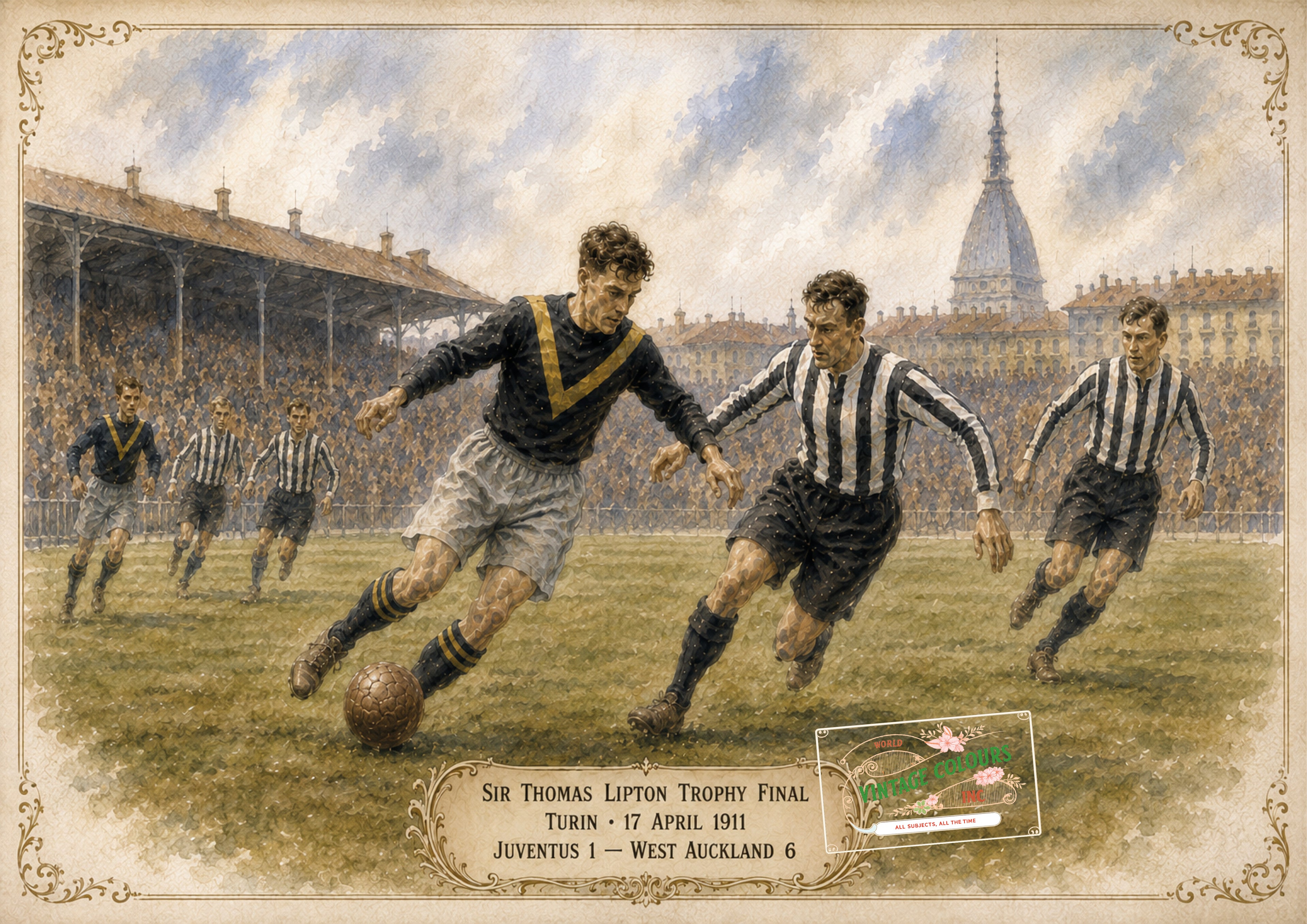 West Auckland FC 6 v 1 Juventus, Sir Thomas Lipton Trophy World Club Final 1911