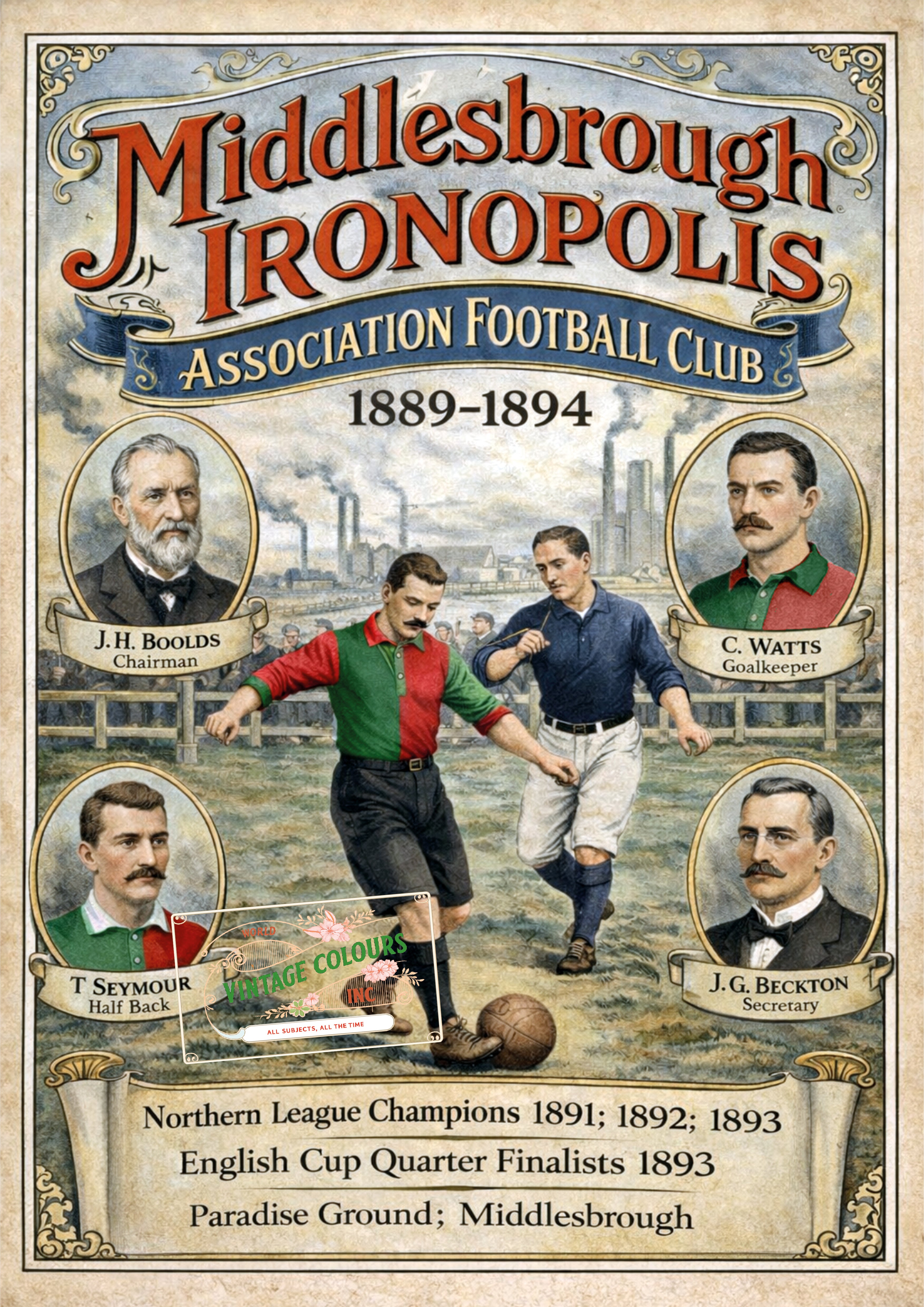 Historic Football Prints - Middlesbrough Ironopolis