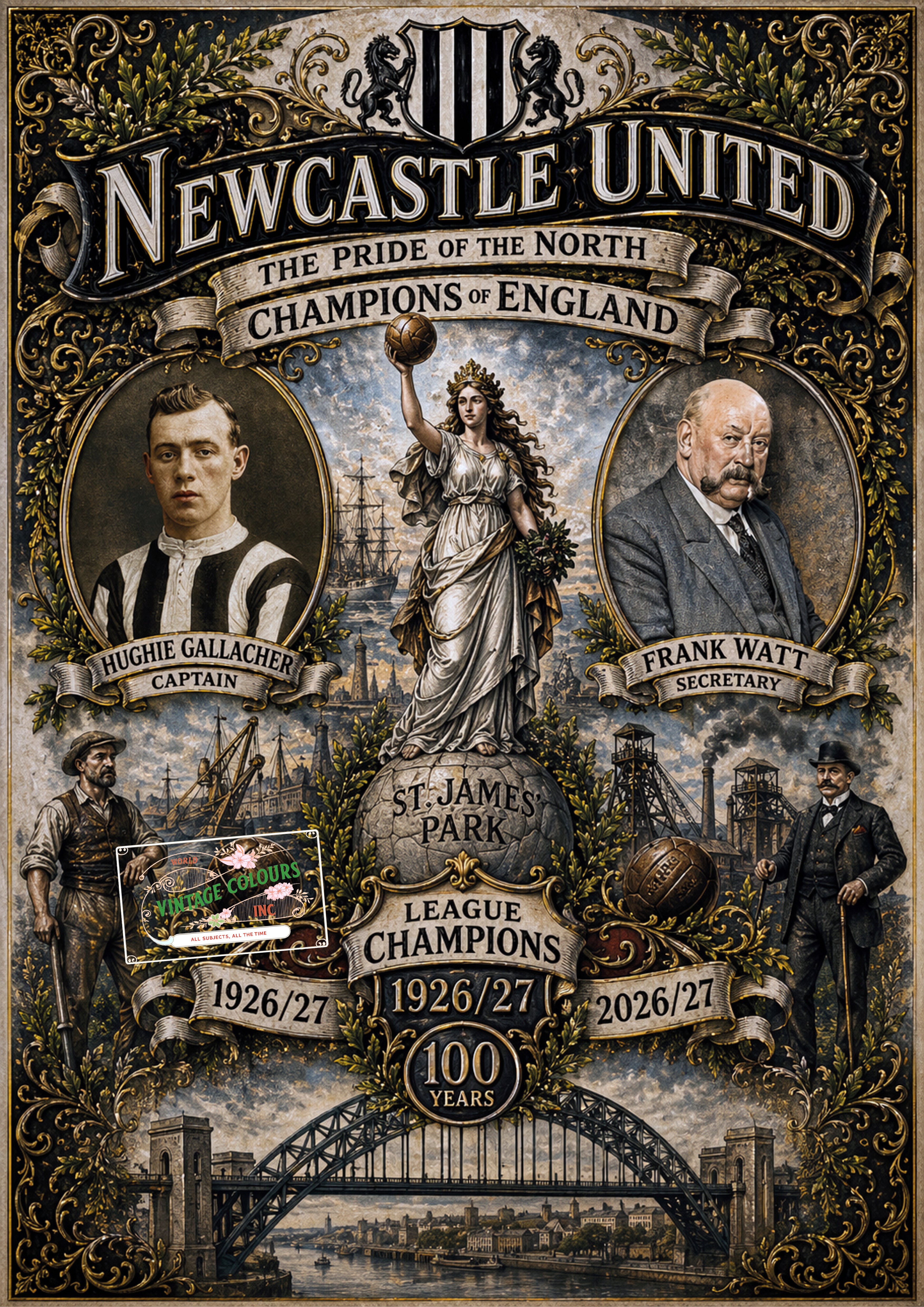Newcastle United - 1926/27 Centenary Print